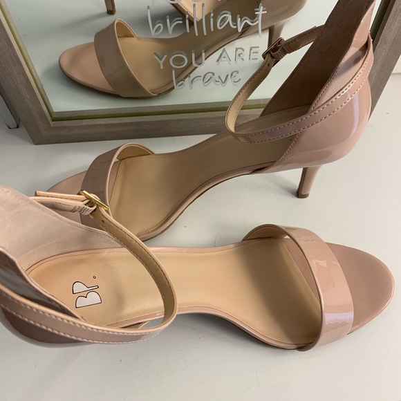 BP. Blush Patent Open Toe Dress Sandal - Picture 2 of 5